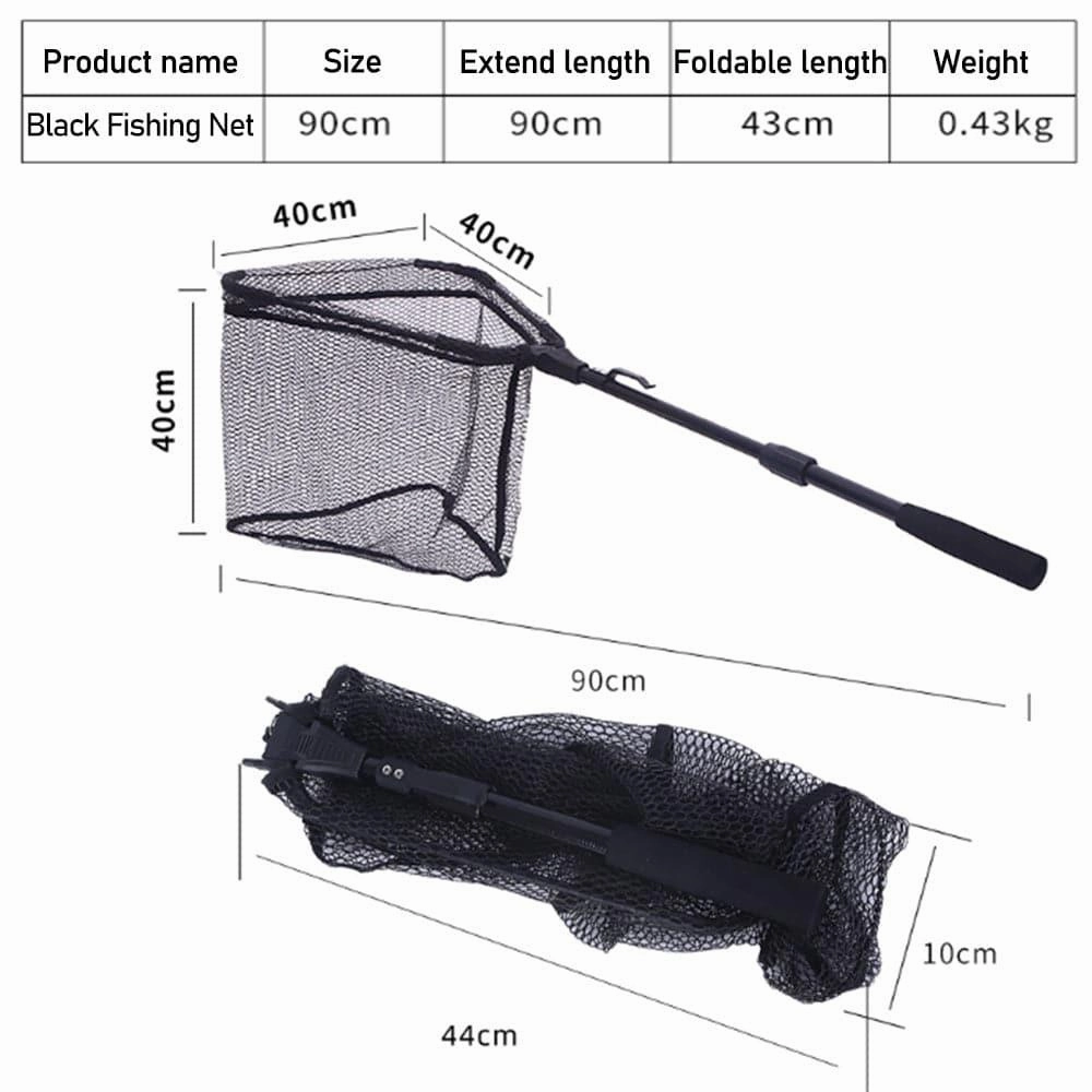 Dr.Fish Foldable Fishing Net  with Pole Handle 2.95ft