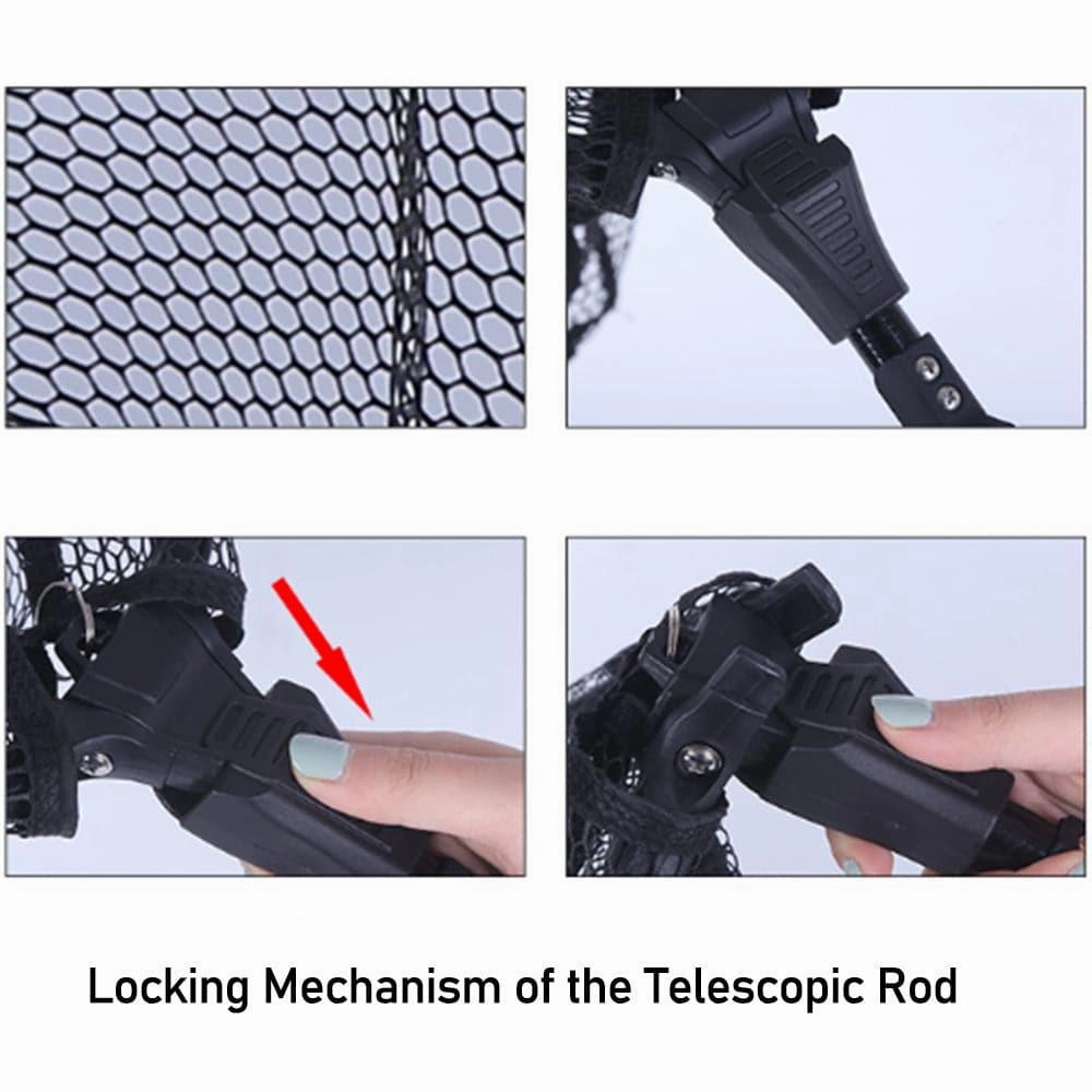 Dr.Fish Foldable Fishing Net  with Pole Handle 2.95ft