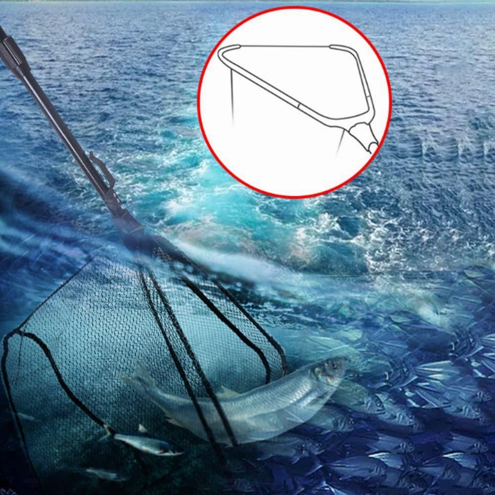 Dr.Fish Foldable Fishing Net  with Pole Handle 2.95ft