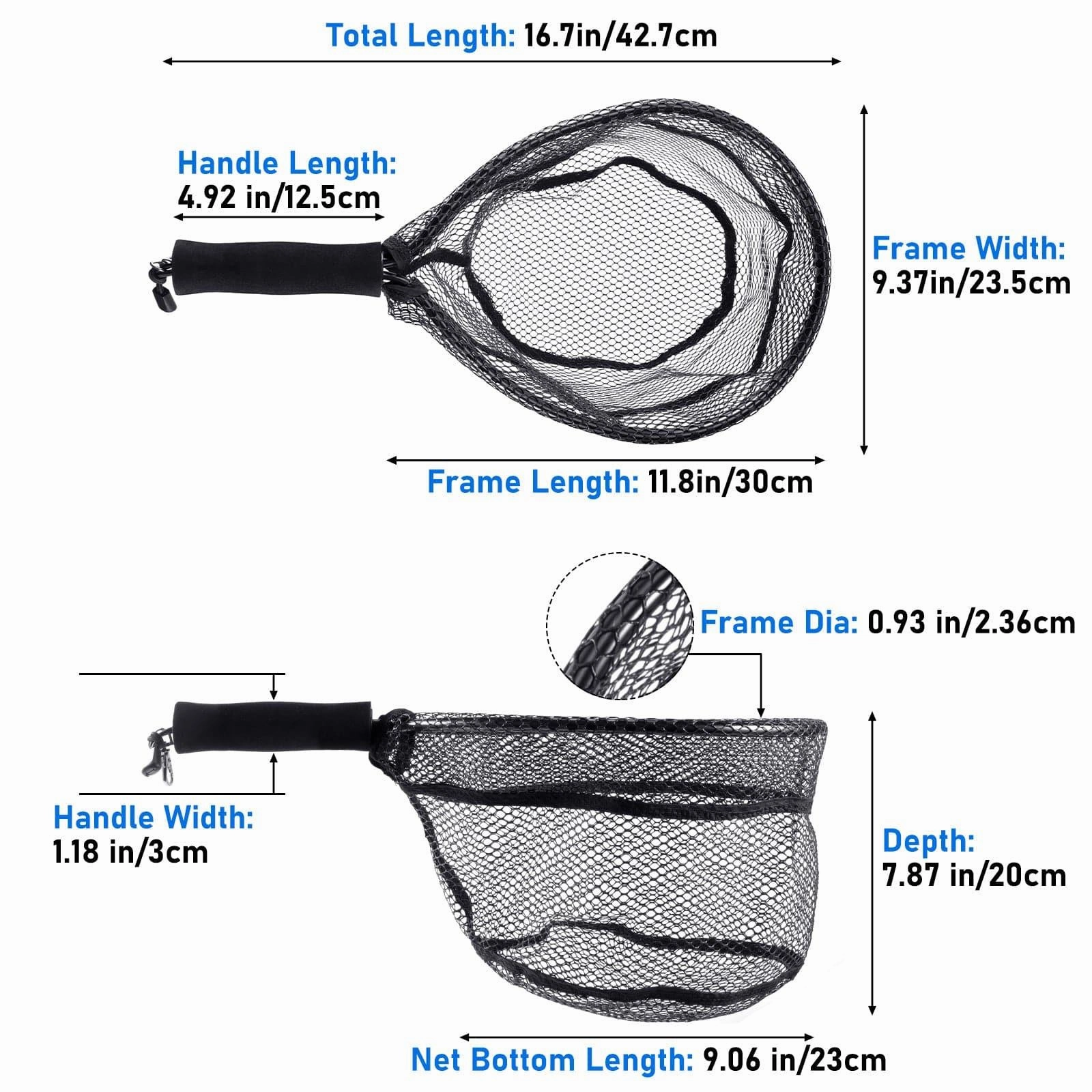 Dr.Fish Handle Landing Flying Fishing Net