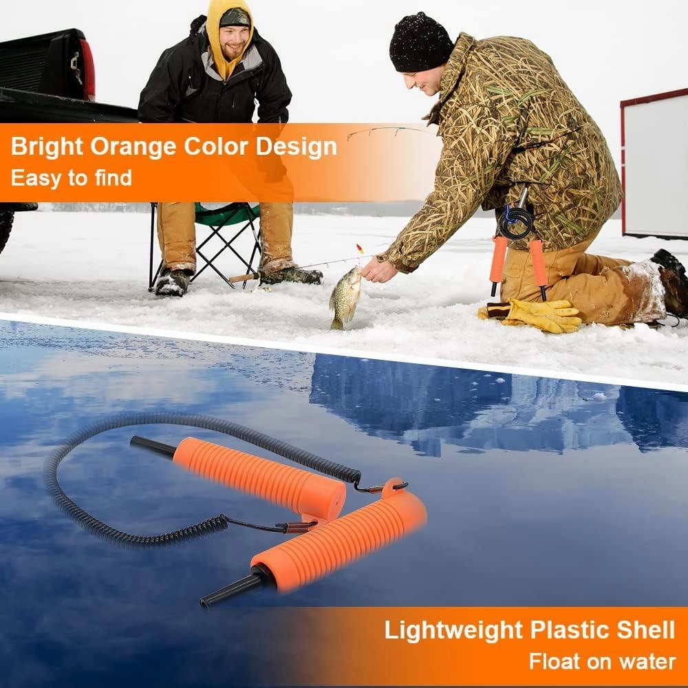 Dr.Fish Ice Fishing Safety Retractable Ice Awls Ice Breaking Tool
