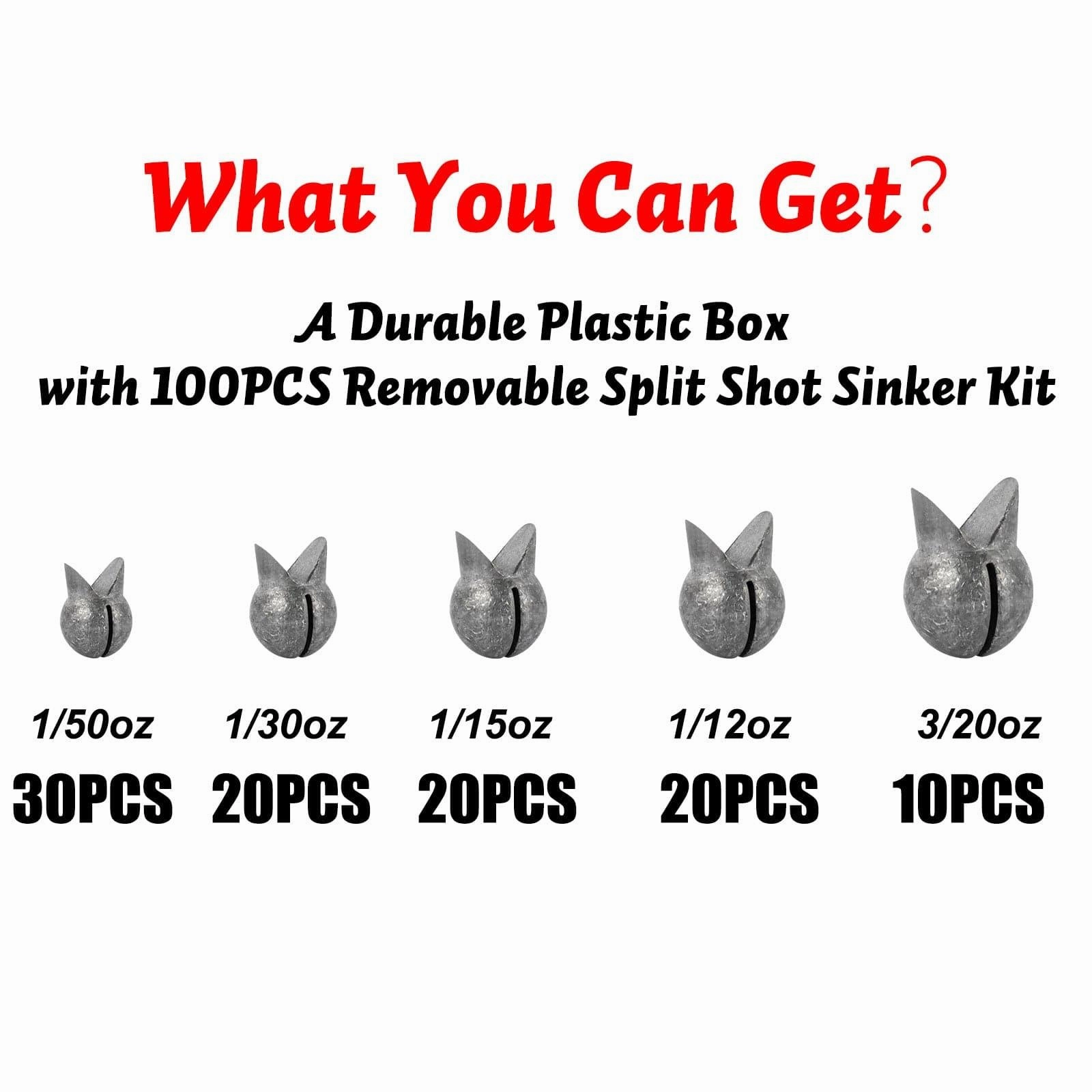 Dr.Fish Lot Split Shot Weights Kit