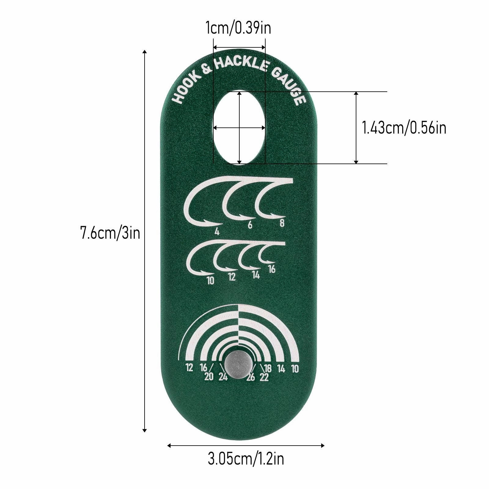 Dr.Fish Metal Whiting Farms Hackle Gauge