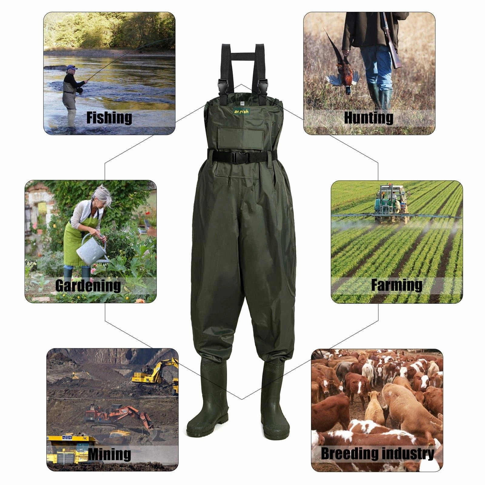 Dr.Fish PVC Chest Fishing Wader