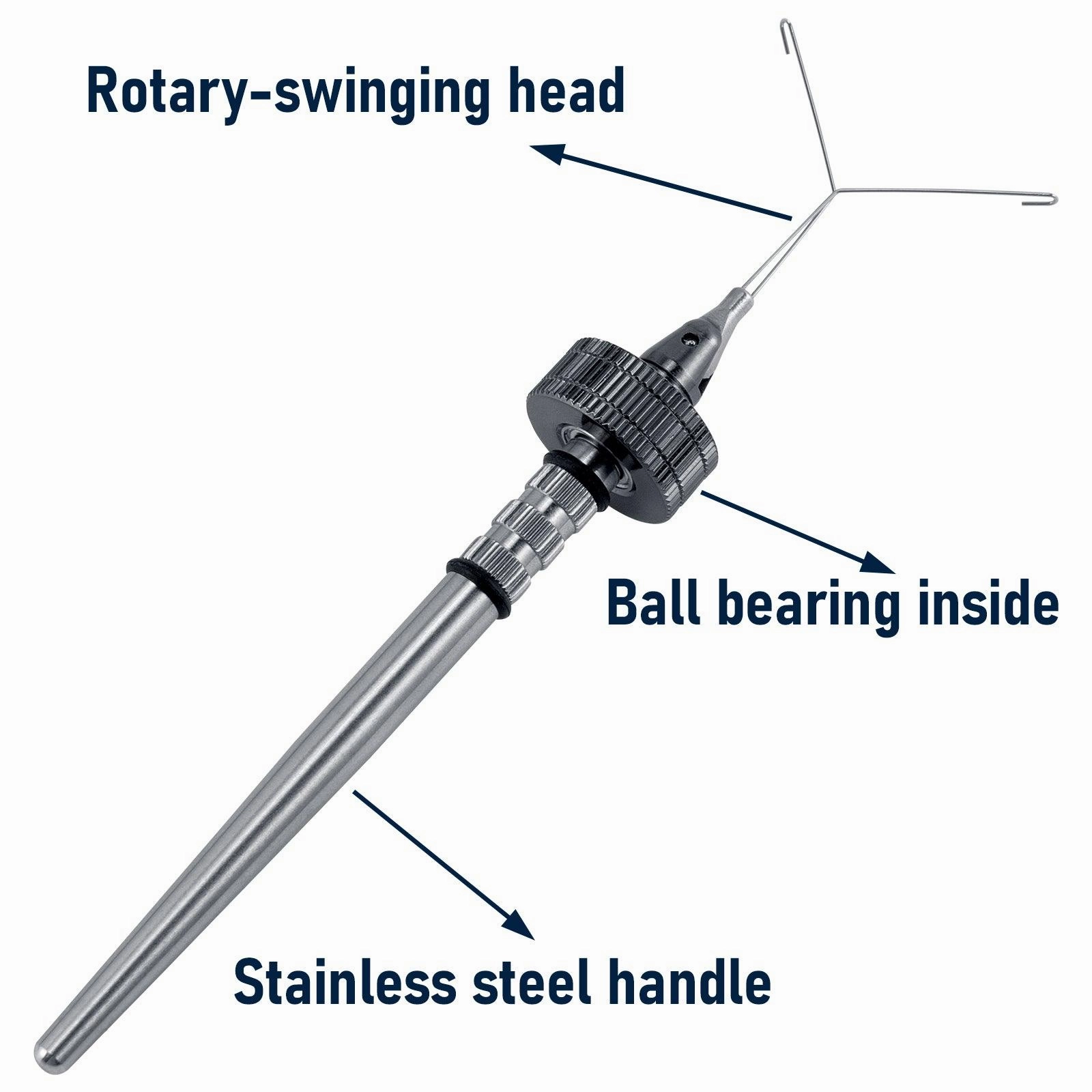 Dr.Fish Stainless Steel Dubbing Spinner 90 360 Rotation  14.5cm/5.3''