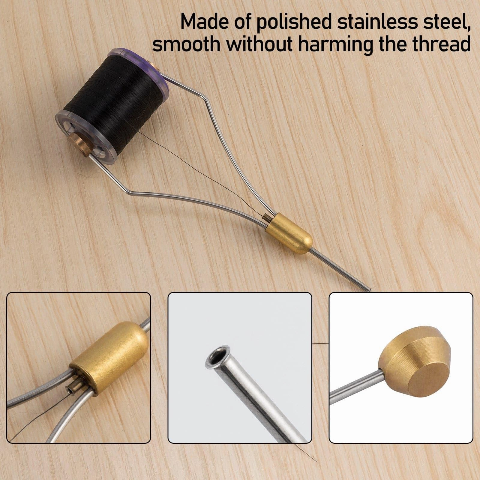 Dr.Fish Steel Brass Bullet Head Fly-Taying Bobbin Holder