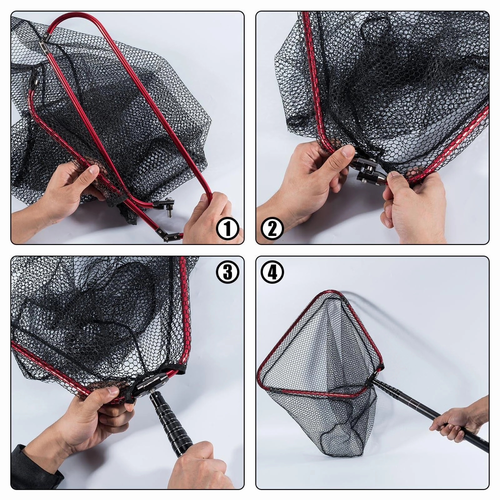 Dr.Fish Telescoping Long Handle Landing Net 8.6ft 9.8ft