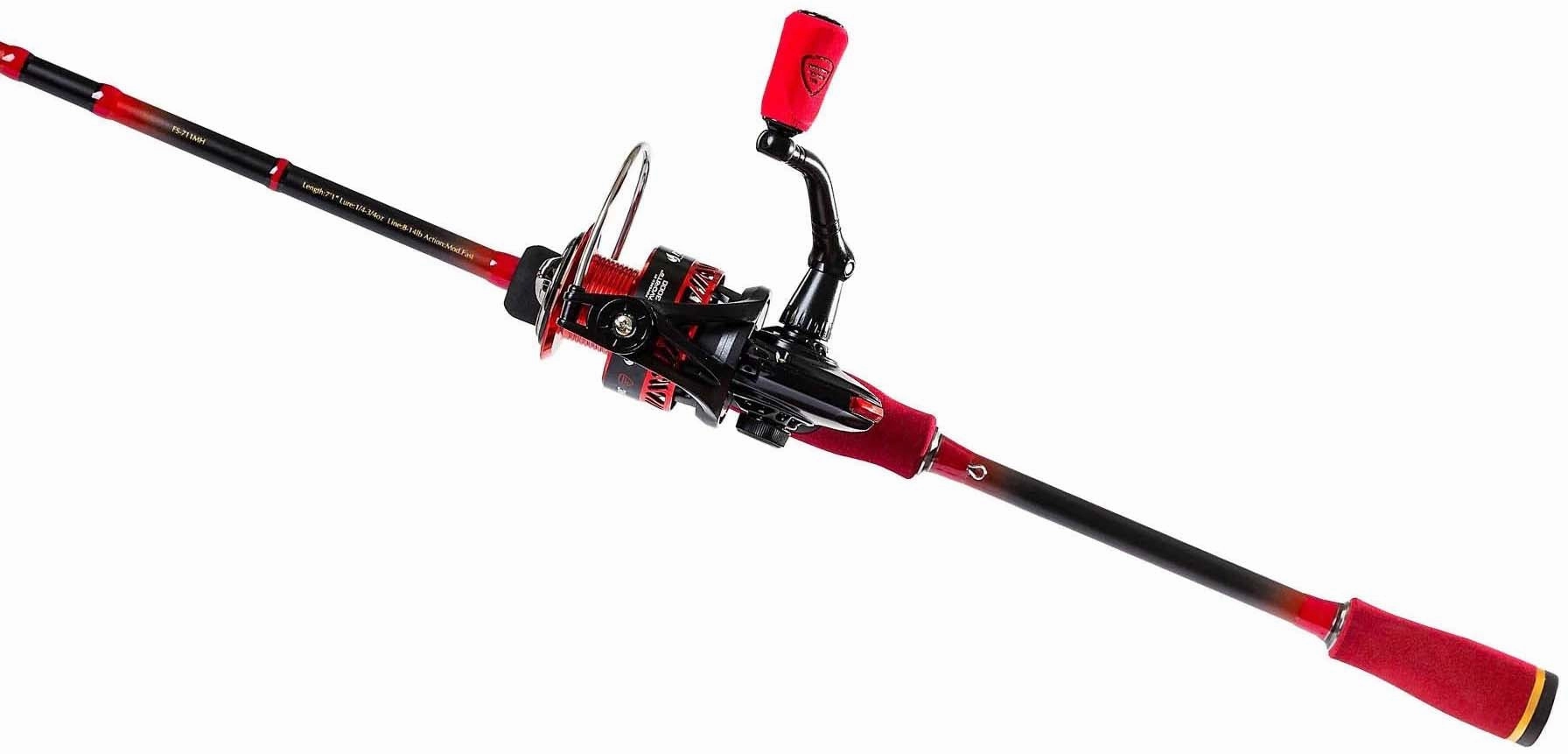 Favorite Fishing Fire Stick Spinning Combo 7 Ft 1 In