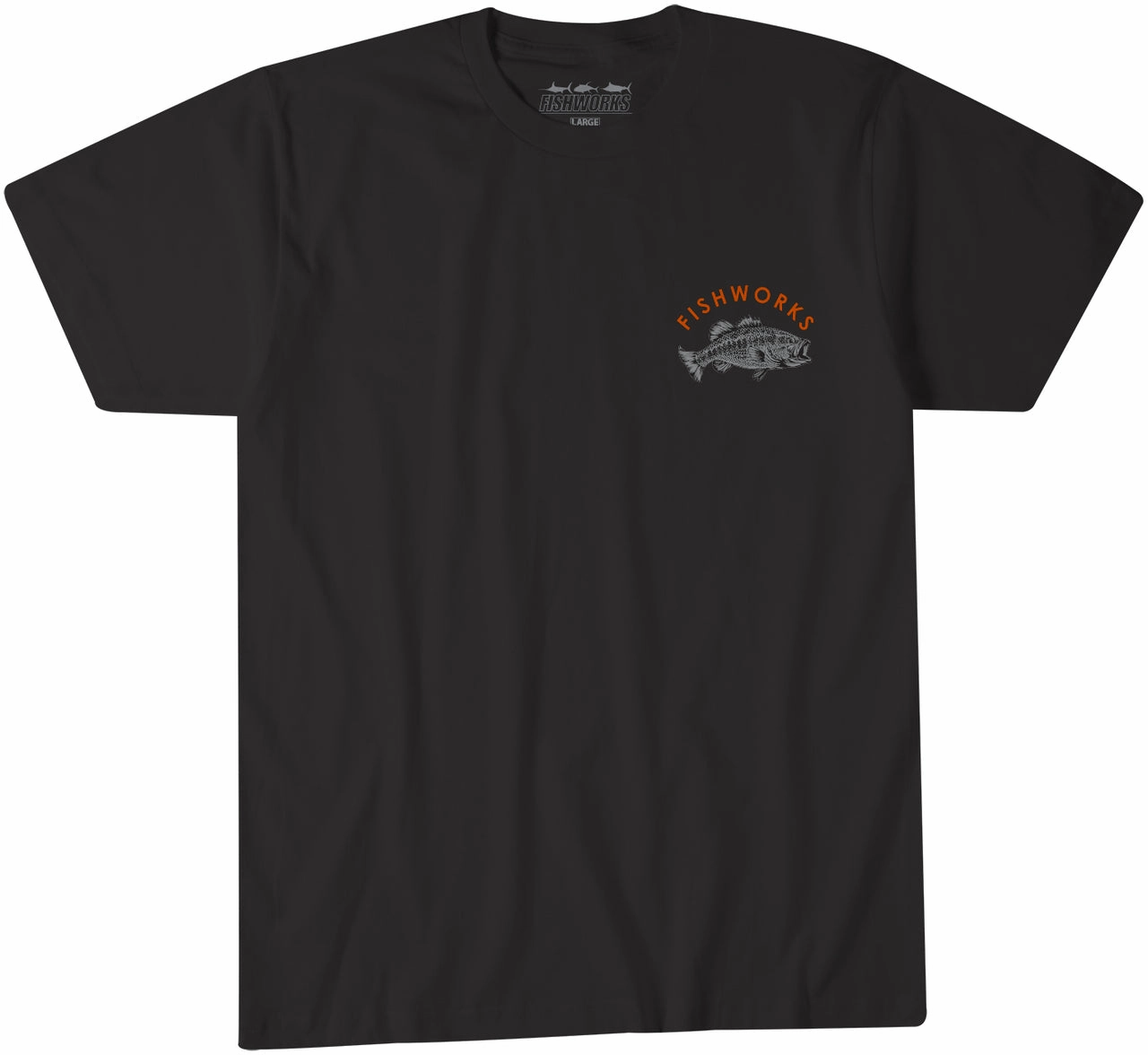 Fishworks Camo Bass Short Sleeve Tee Shirt