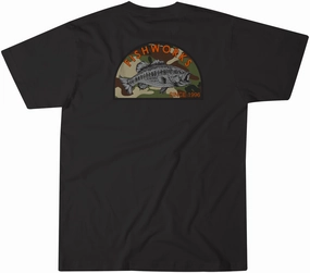 Fishworks Camo Bass Short Sleeve Tee Shirt