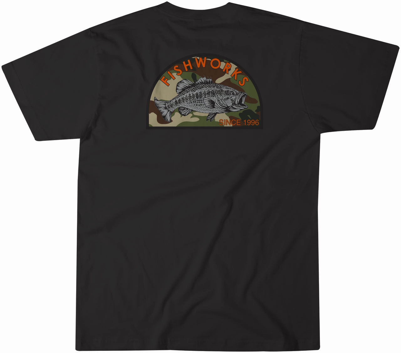 Fishworks Camo Bass Short Sleeve Tee Shirt