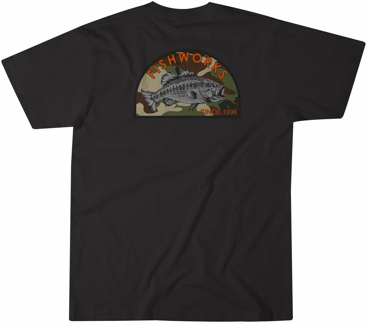 Fishworks Camo Bass Short Sleeve Tee Shirt