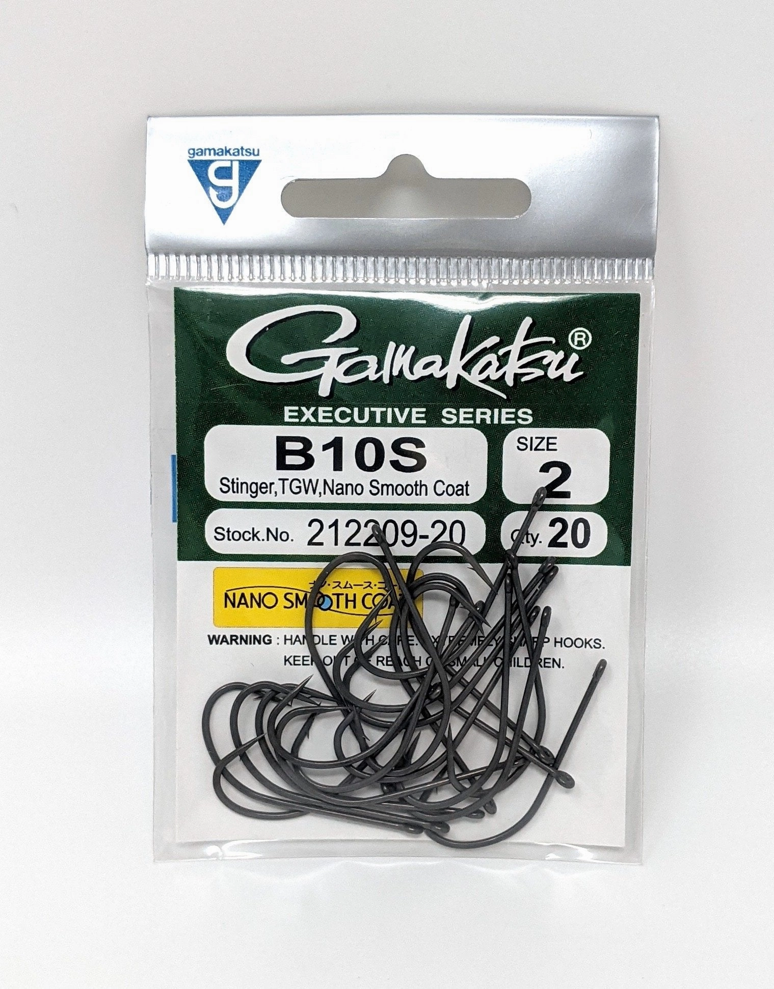Gamakatsu B10S Stinger TGW Nano Smooth Hook 20 pack