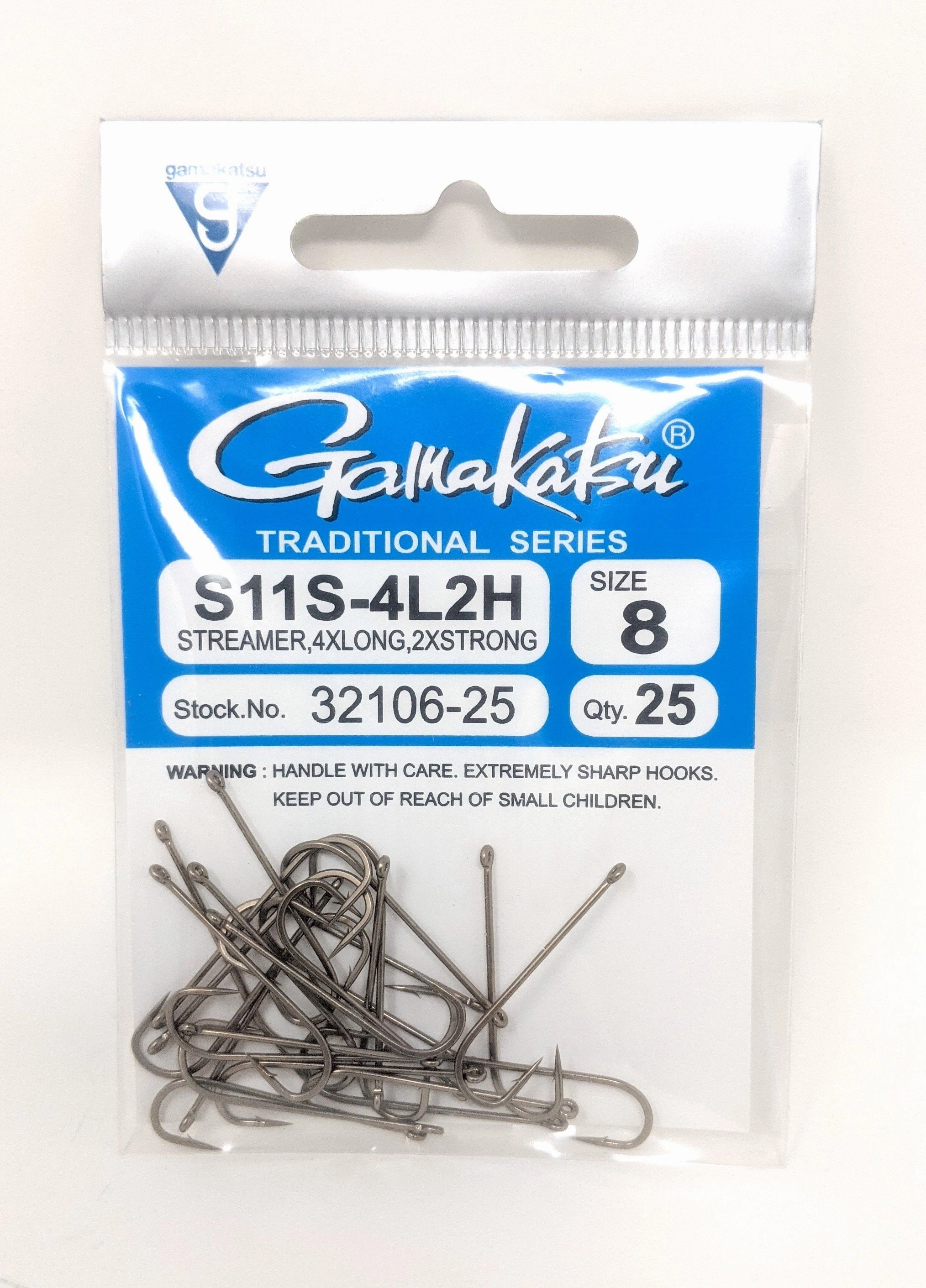 Gamakatsu S11S-4L2H Straight Eye Streamer Hook 25 Pack