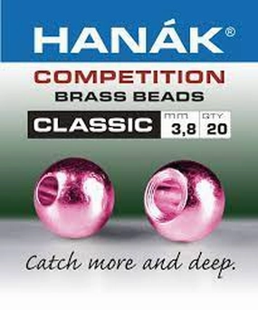 Hanak Metallic Pink Brass Competition Bead Classic