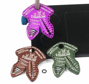 Hareline Anodized Hackle, Hook and Bead Gauge