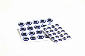 Hareline Oval Pupil 3D Eyes UV Black Raven