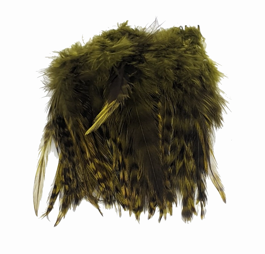Hareline Strung 4-6 inch Grizzly Variant Saddle Hackle
