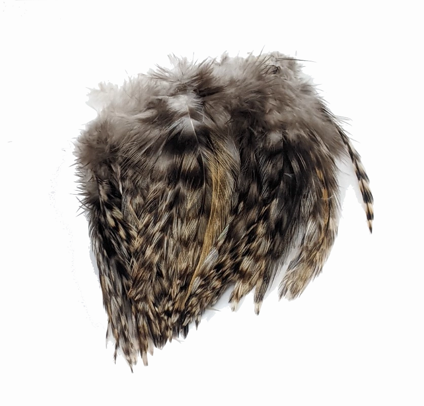 Hareline Strung 4-6 inch Grizzly Variant Saddle Hackle