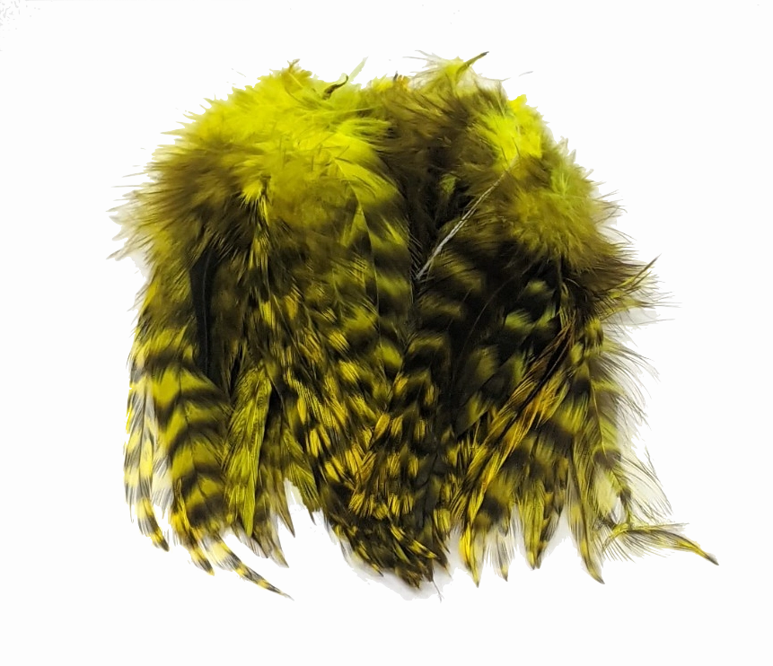 Hareline Strung 4-6 inch Grizzly Variant Saddle Hackle