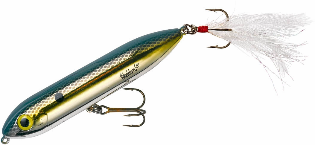 Heddon Super Spook Jr. Feather Dressed 3 1/2 inch Topwater Walker