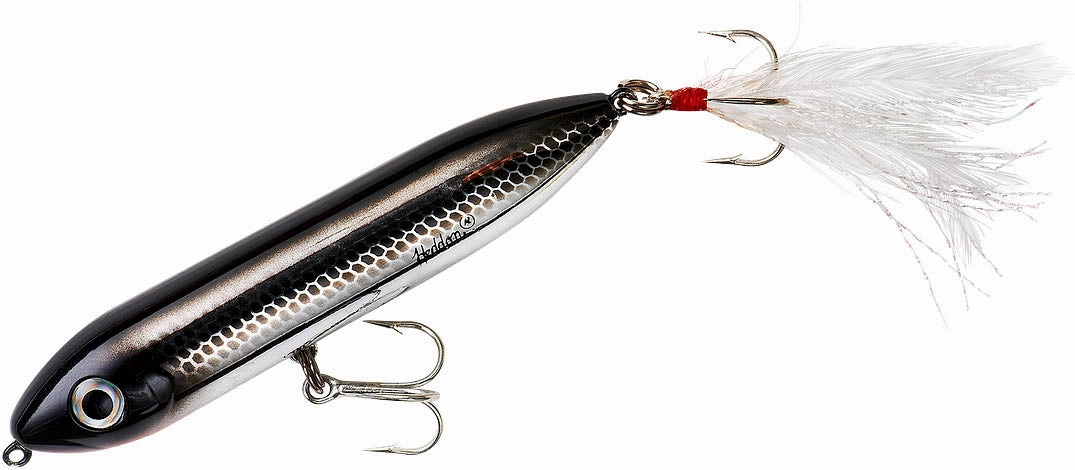 Heddon Super Spook Jr. Feather Dressed 3 1/2 inch Topwater Walker