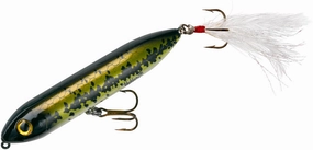 Heddon Super Spook Jr. Feather Dressed 3 1/2 inch Topwater Walker