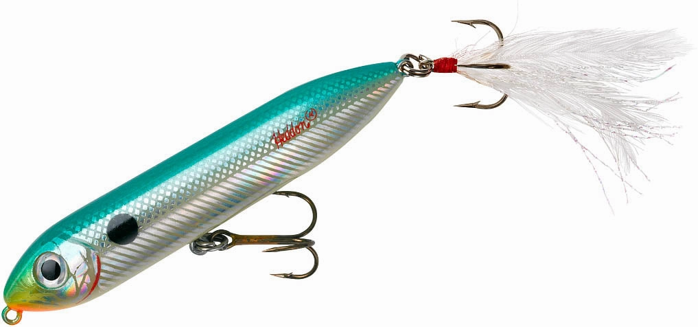 Heddon Super Spook Jr. Feather Dressed 3 1/2 inch Topwater Walker