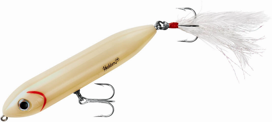 Heddon Super Spook Jr. Feather Dressed 3 1/2 inch Topwater Walker