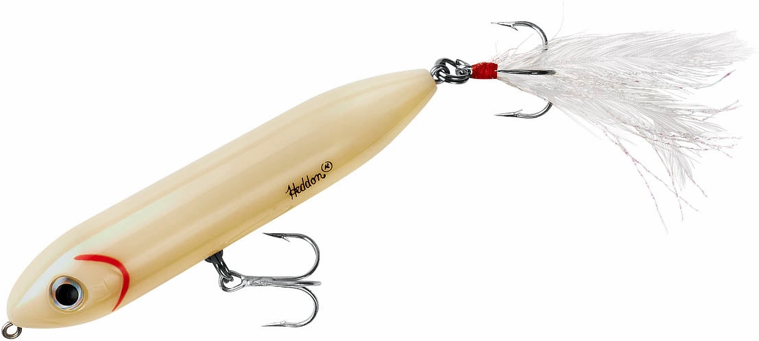 Heddon Super Spook Jr. Feather Dressed 3 1/2 inch Topwater Walker