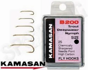 Kamasan B200 Trout Deepwater Nymph Fly Hooks