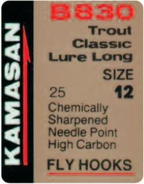 Kamasan B830 Trout Classic Lure Long Fly Hooks