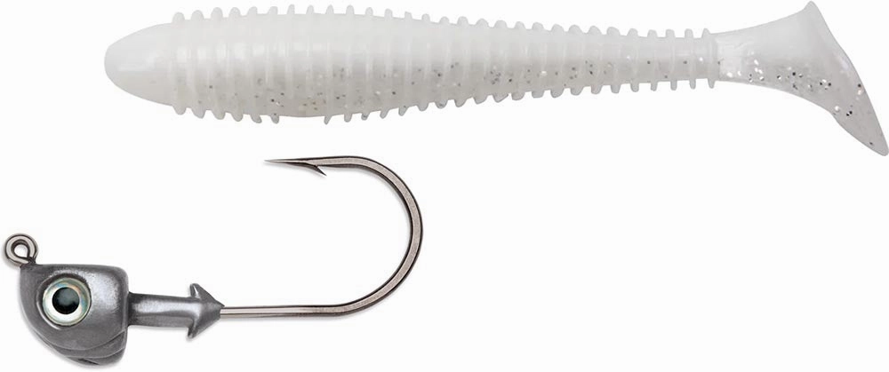 Keitech 3.8 Inch Fat Swing Impact & VMC Boxer Swimbait Jighead Combo