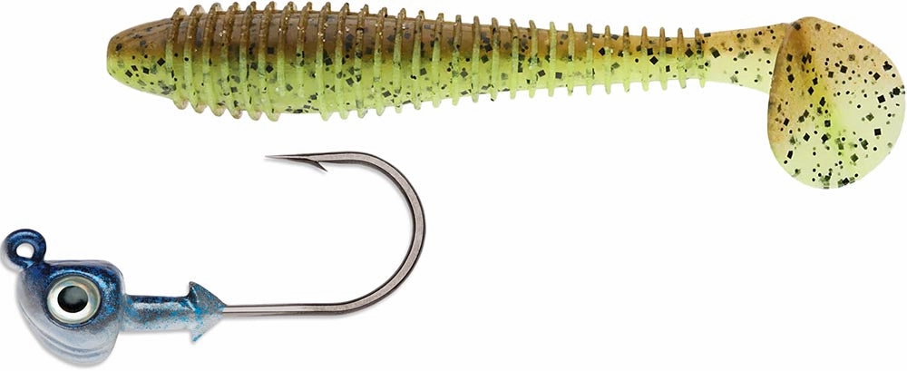 Keitech 3.8 Inch Fat Swing Impact & VMC Boxer Swimbait Jighead Combo