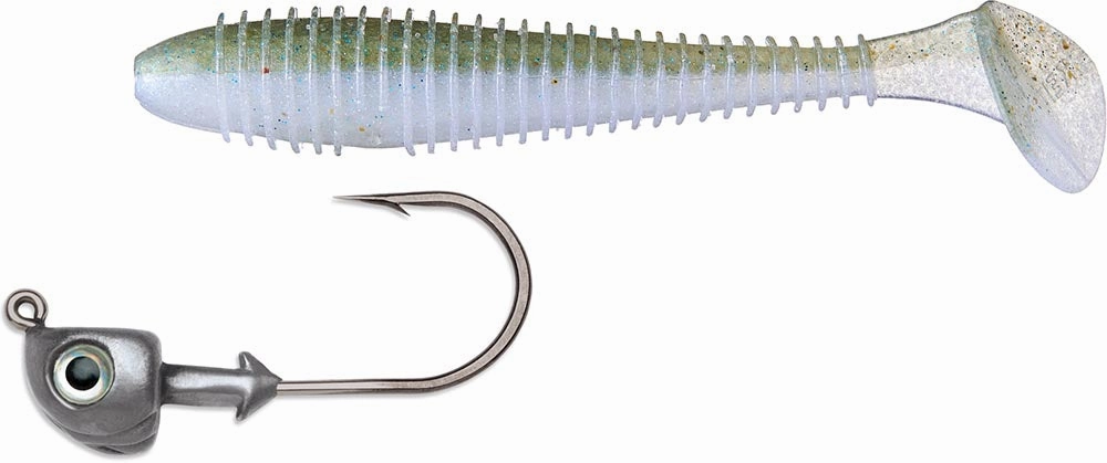 Keitech 3.8 Inch Fat Swing Impact & VMC Boxer Swimbait Jighead Combo