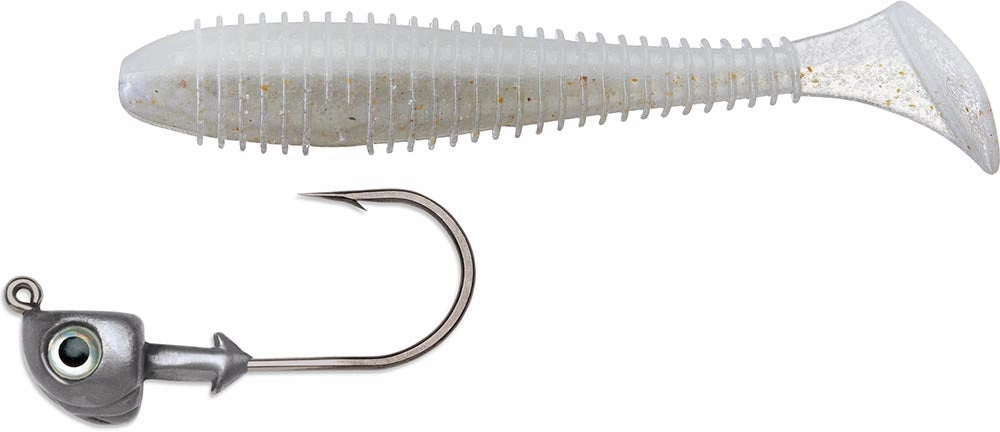 Keitech 3.8 Inch Fat Swing Impact & VMC Boxer Swimbait Jighead Combo