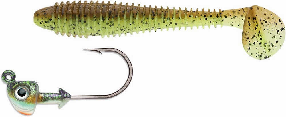 Keitech 3.8 Inch Fat Swing Impact & VMC Boxer Swimbait Jighead Combo