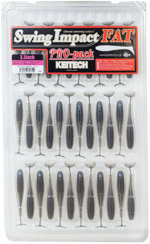 Keitech Fat Swing Impact 3.3 inch Soft Paddle Tail Swimbait - 30 Bait Pro Pack