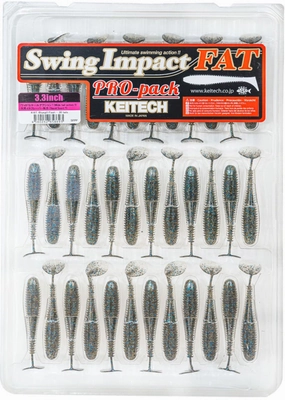 Keitech Fat Swing Impact 3.3 inch Soft Paddle Tail Swimbait - 30 Bait Pro Pack