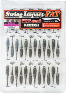 Keitech Fat Swing Impact 3.3 inch Soft Paddle Tail Swimbait - 30 Bait Pro Pack