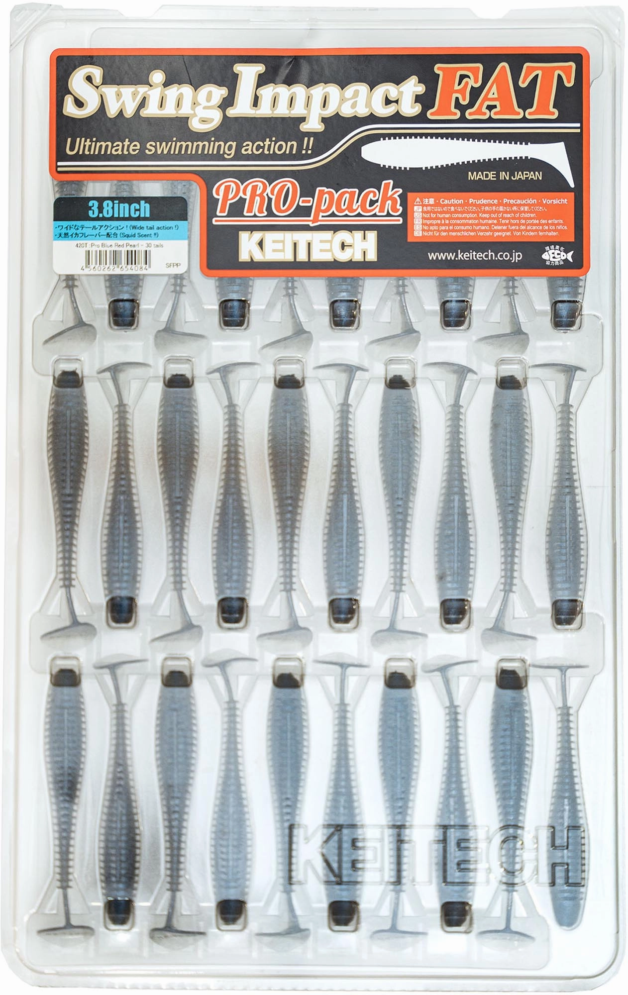 Keitech Fat Swing Impact 3.8 inch Soft Paddle Tail Swimbait - 30 Bait Pro Pack