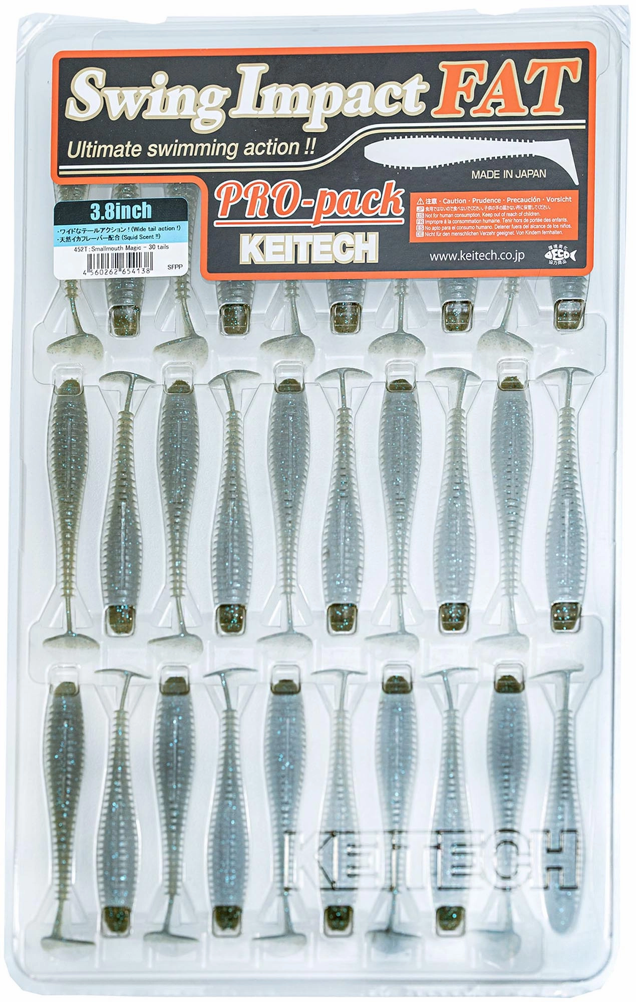 Keitech Fat Swing Impact 3.8 inch Soft Paddle Tail Swimbait - 30 Bait Pro Pack