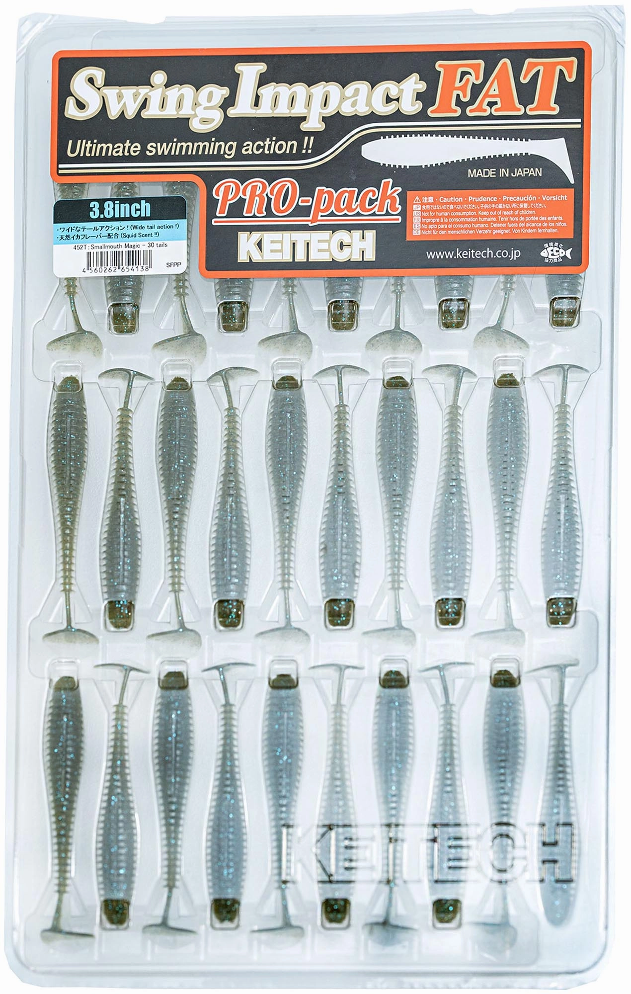 Keitech Fat Swing Impact 3.8 inch Soft Paddle Tail Swimbait - 30 Bait Pro Pack