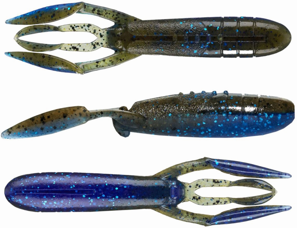 Keitech Glide Camaron 3.5 Inch Soft Plastic Craw - 6 Pack
