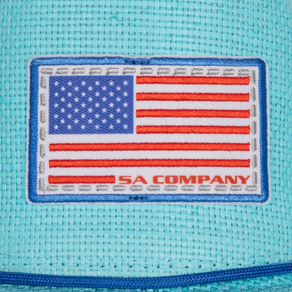 Keys Straw Hat | Aqua Blue Military Camo | Aqua