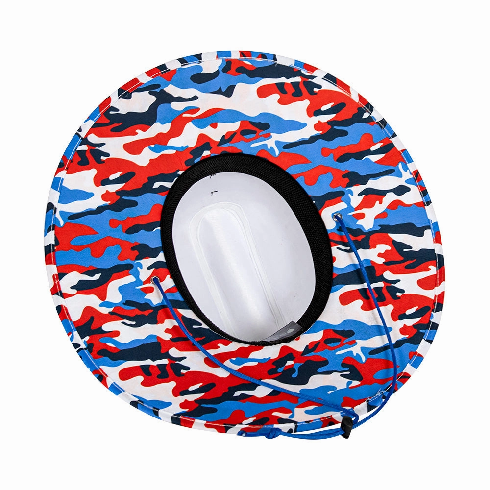 Keys Straw Hat | USA Military Camo | White