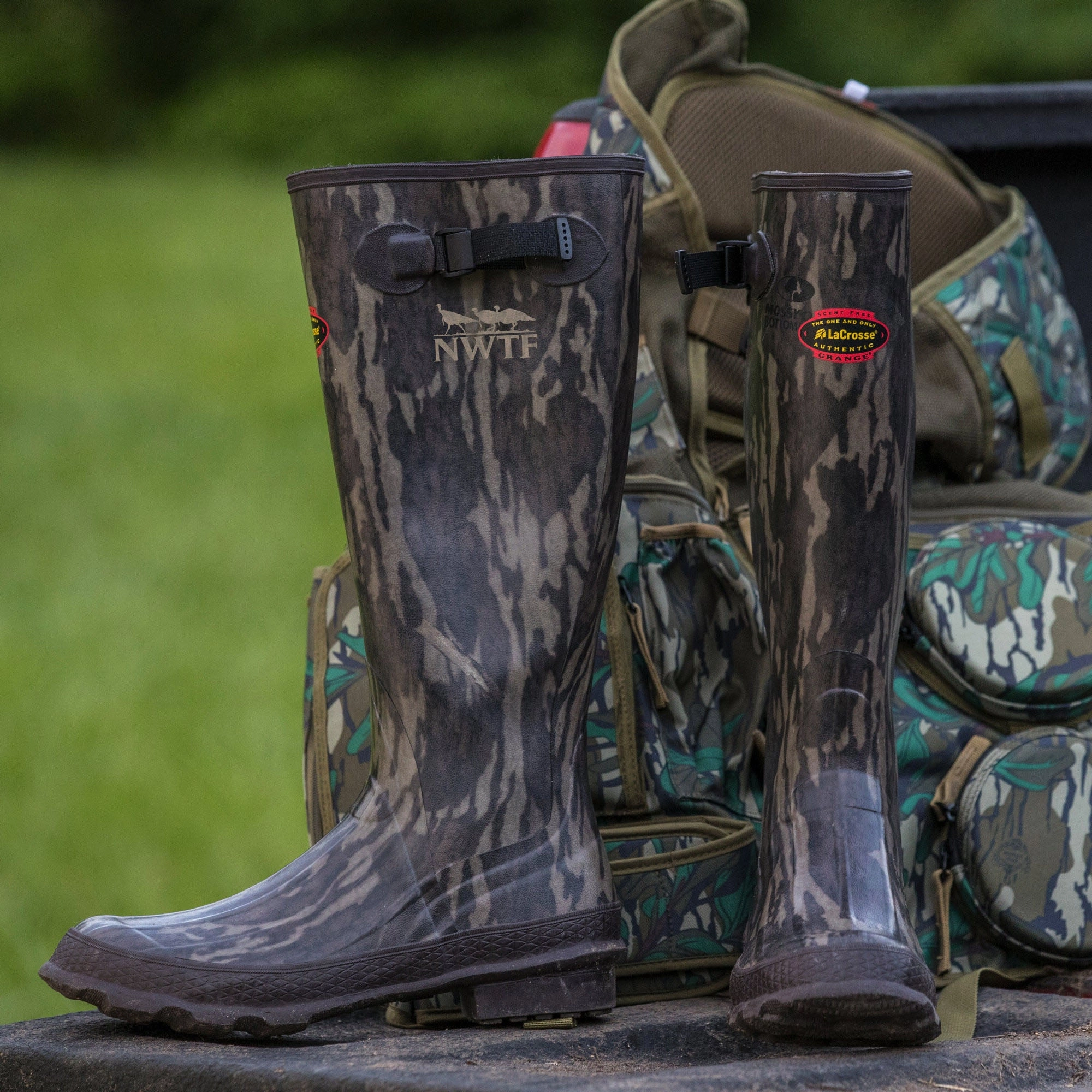 LaCrosse Grange 18 Inch Tall Boots - Bottomland Camo