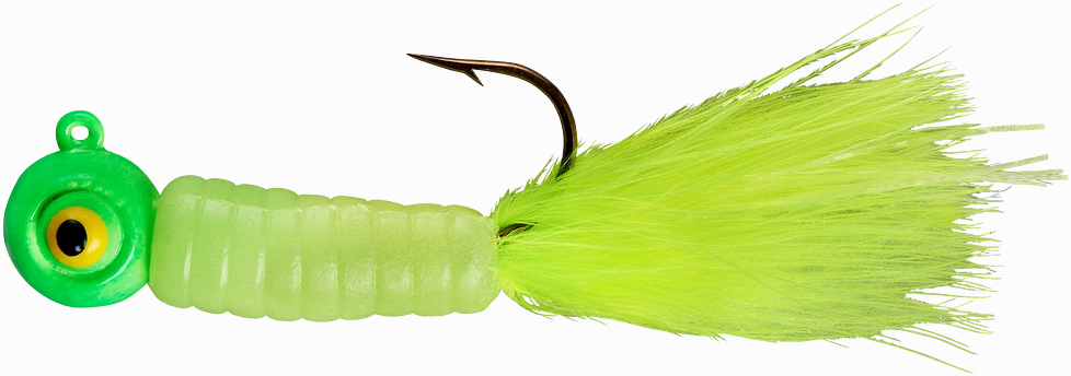 Lindy Fuzz-E-Grub Pre-Rigged Hair Tail Soft Grub 2 pack