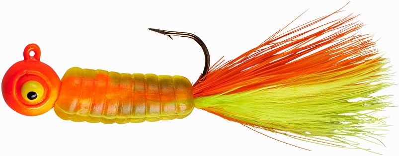 Lindy Fuzz-E-Grub Pre-Rigged Hair Tail Soft Grub 2 pack