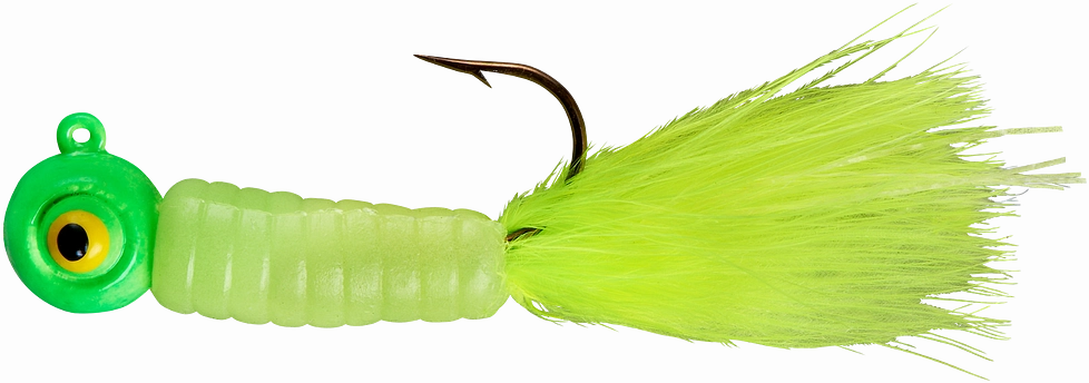 Lindy Fuzz-E-Grub Pre-Rigged Hair Tail Soft Grub 2 pack